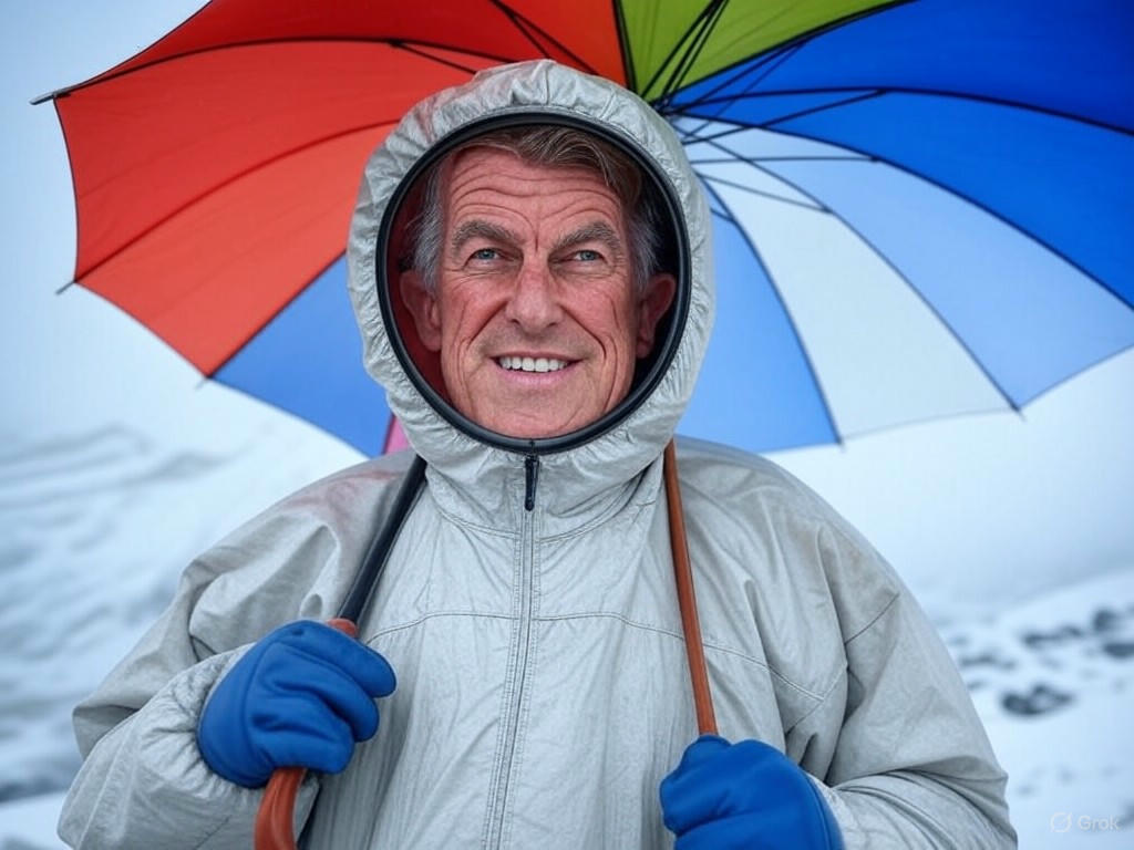 Sherpas Now Offering Weather-Resistant Suits and Umbrella Sherpas for Everest Hikers