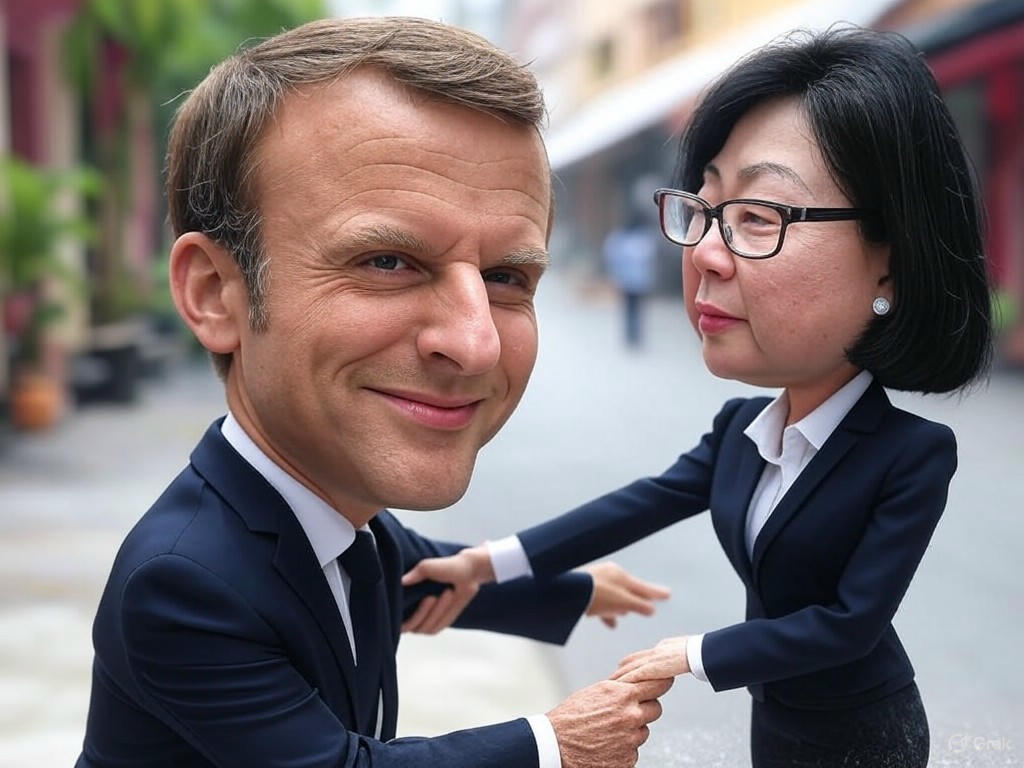 Macron Shoves Away 'Madame Pushy Fingers' in Vietnam, Claims She's Just Showing Him the Way