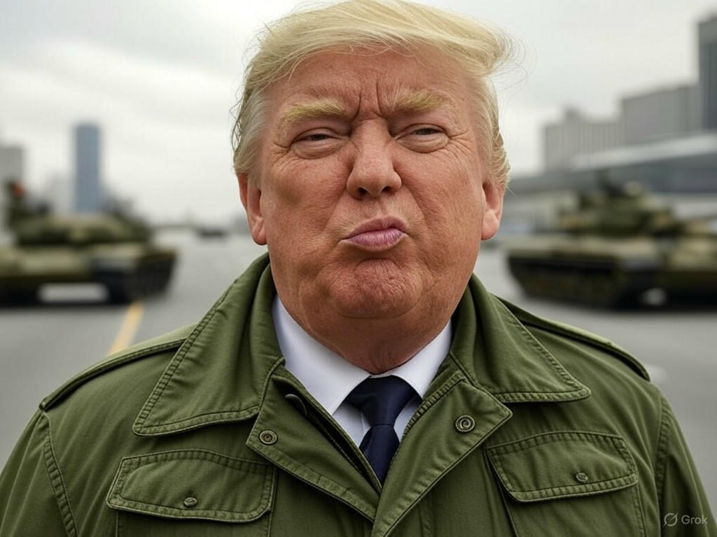 Trump's Tank Parade: Because Nothing Says "Peace" Like Rolling Death Machines on Our Streets