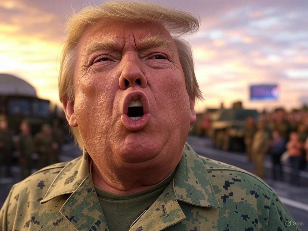 Trump Parades Ego Before Troops, Nation Yawns
