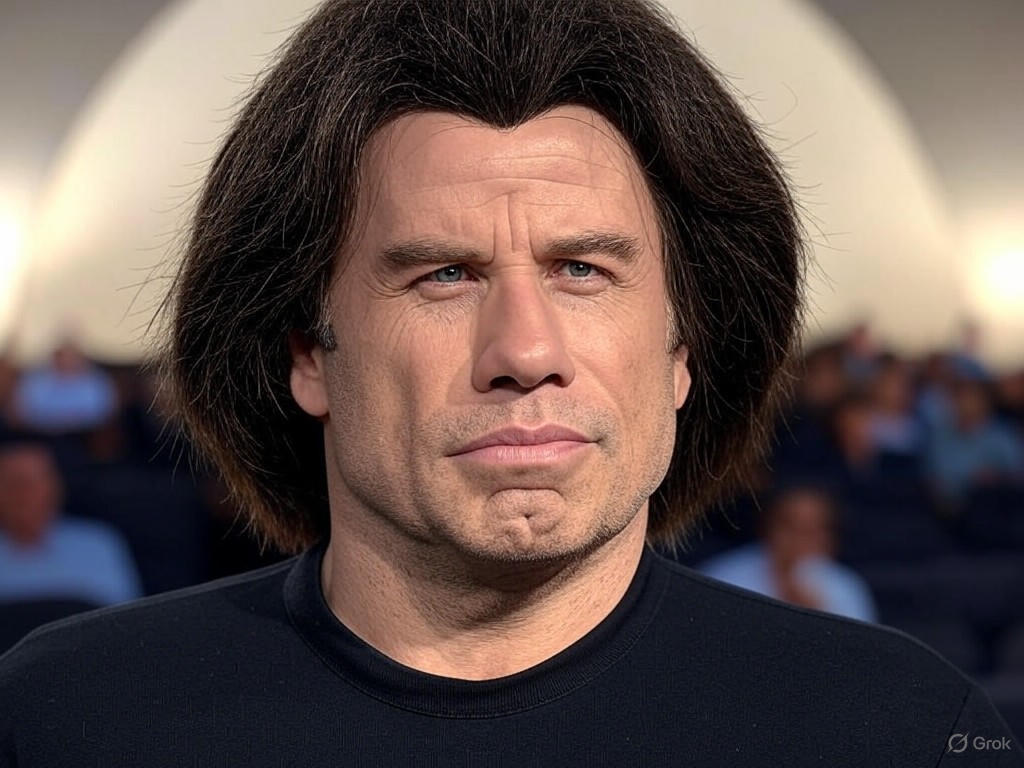 John Travolta's Wig Debut Sends Hollywood Bowl Into Existential Crisis