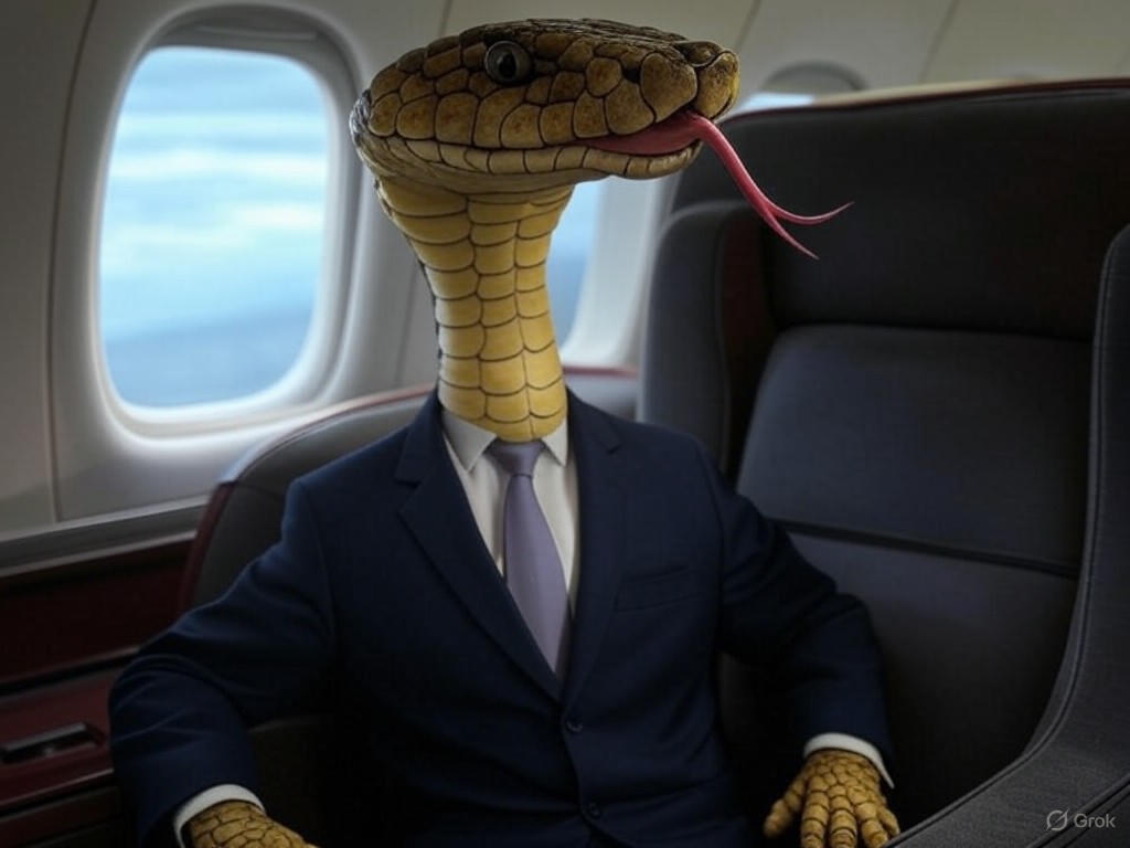 Snake on a Plane: Aussie Airlines' Newest VIP Delay