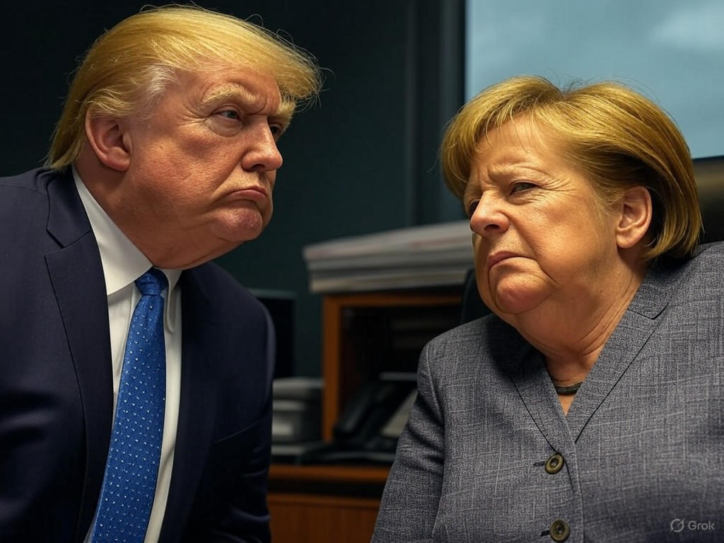 Trump Snubs Merkel, Sends Her Into Greek Debt-Induced Sobfest